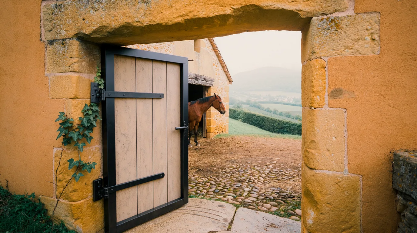 Entrée, Domaine de Champburcy, centre équestre à Arnas